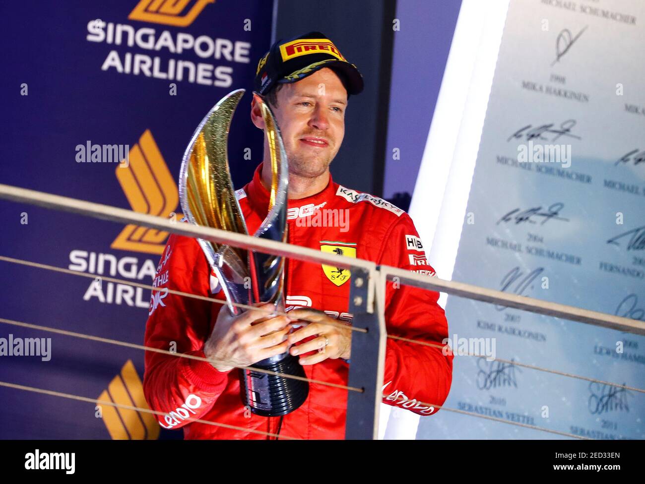 Formula One F1 - Singapore Grand Prix - Marina Bay Street Circuit,  Singapore - September 22, 2019 Ferrari's Sebastian