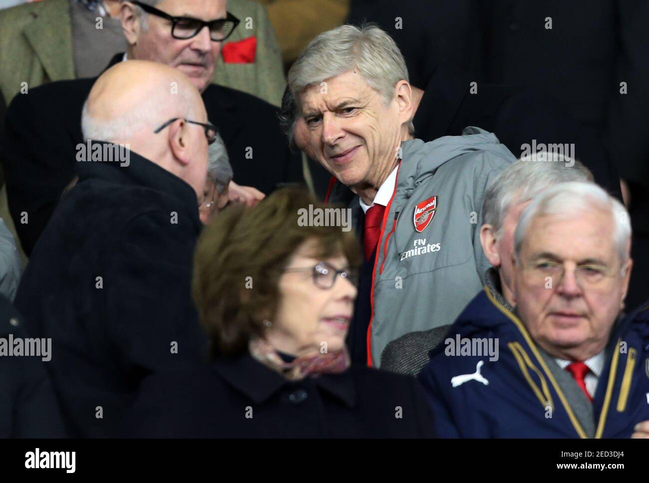 Britain Football Soccer - Southampton v Arsenal - FA Cup Fourth Round - St Mary's Stadium - 28/1/17 Arsenal manager Arsene Wenger in the stands Reuters / Paul Hackett Livepic EDITORIAL USE ONLY. No use with unauthorized audio, video, data, fixture lists, club/league logos or 'live' services. Online in-match use limited to 45 images, no video emulation. No use in betting, games or single club/league/player publications.  Please contact your account representative for further details. Stock Photo