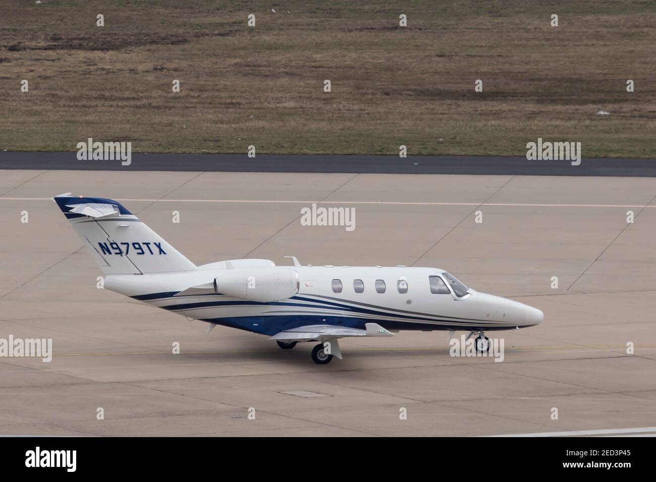 Biz Jet N979TX Cessna 525 Citation M2 at Cologne Bonn Airport March 2019 Stock Photo