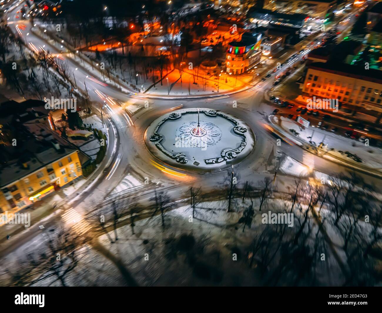 Roundabout traffic night europe hires stock photography and images Alamy