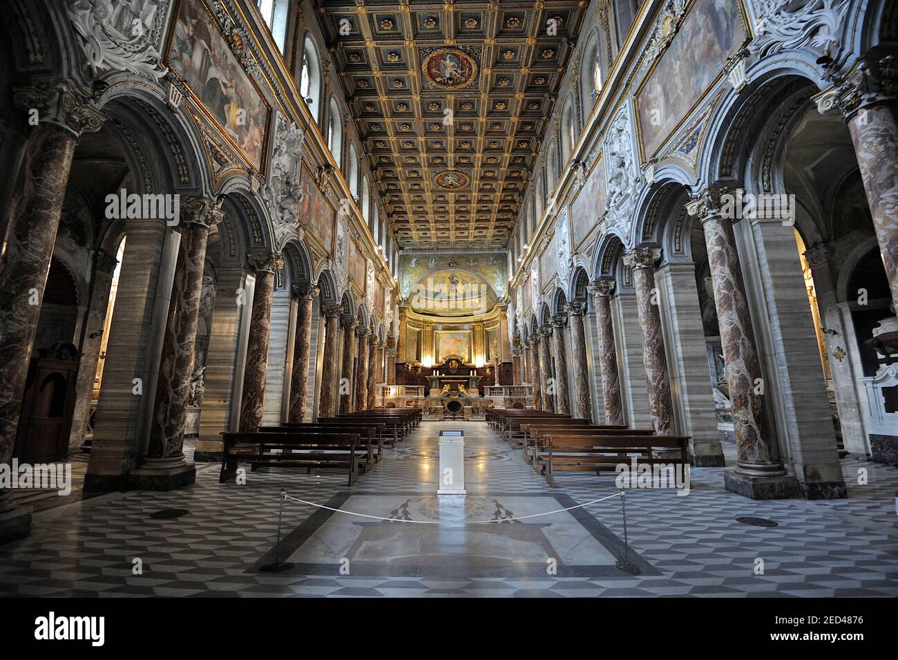 italy, rome, basilica of san marco evangelista Stock Photo