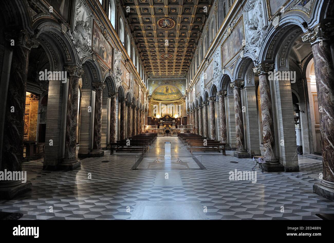 italy, rome, basilica of san marco evangelista Stock Photo