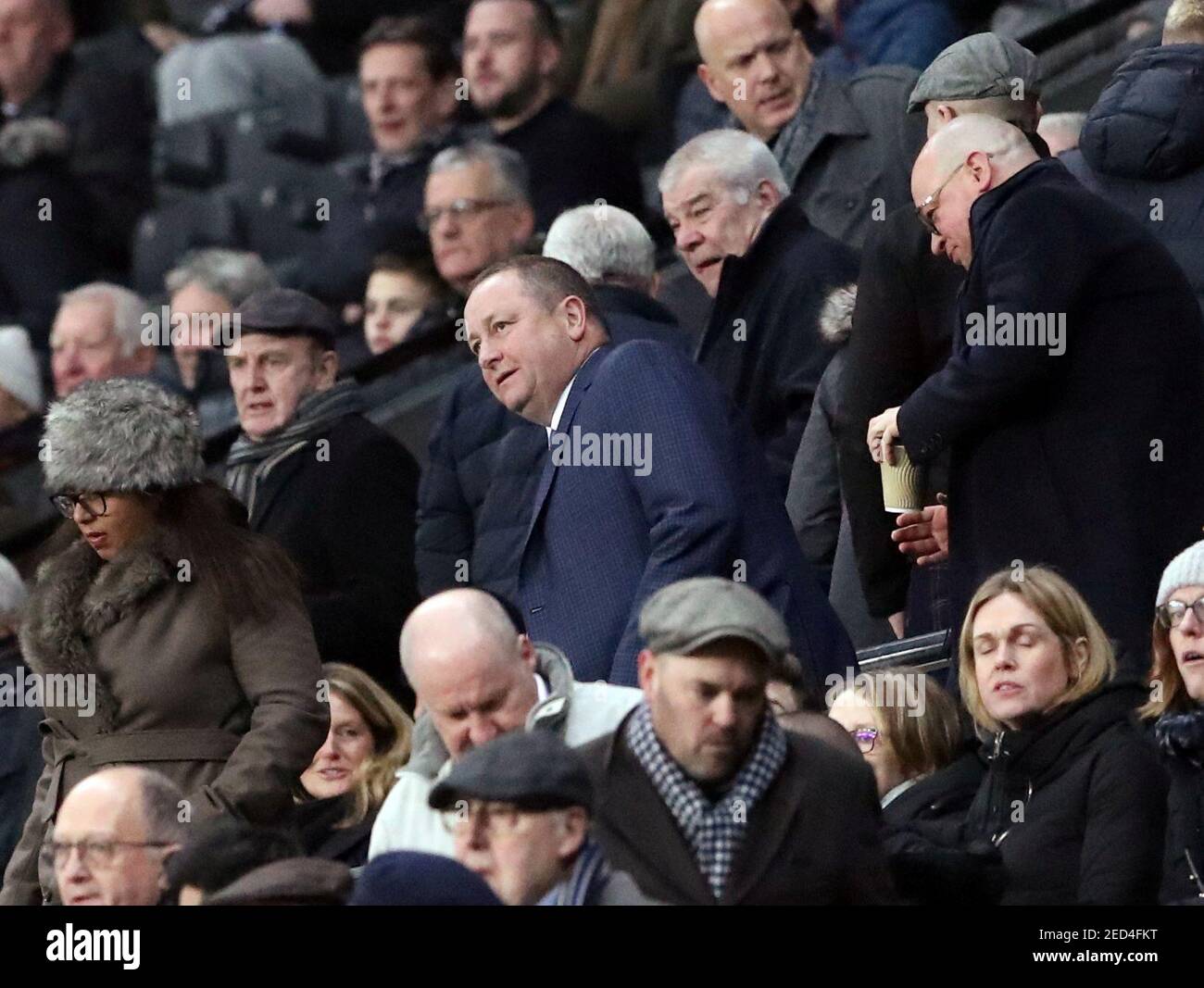 Soccer Football - FA Cup Third Round Replay - Newcastle United v Rochdale - St James' Park, Newcastle, Britain - January 14, 2020  Newcastle United owner Mike Ashley and managing director Lee Charnley in the stands       REUTERS/Scott Heppell Stock Photo