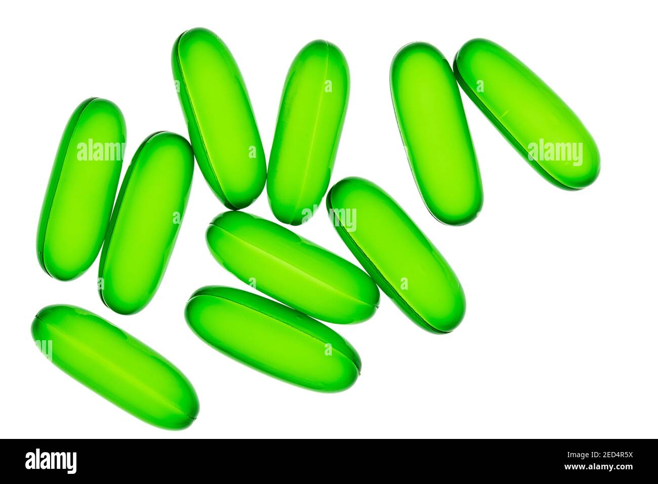 Green gel pill isolated on hi-res stock photography and images - Alamy