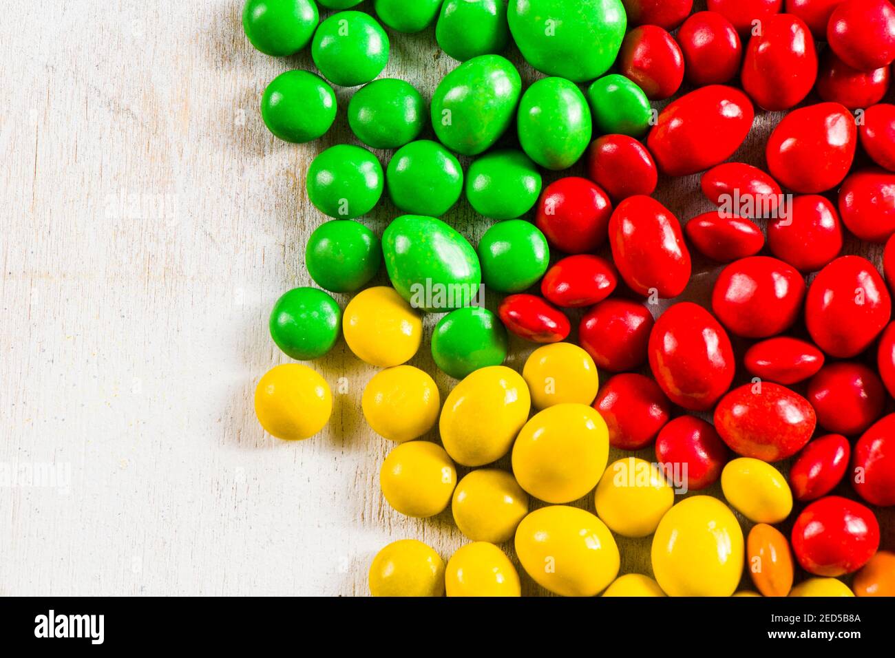 M&M's candy on the white background, colorful candy and multicolored ...