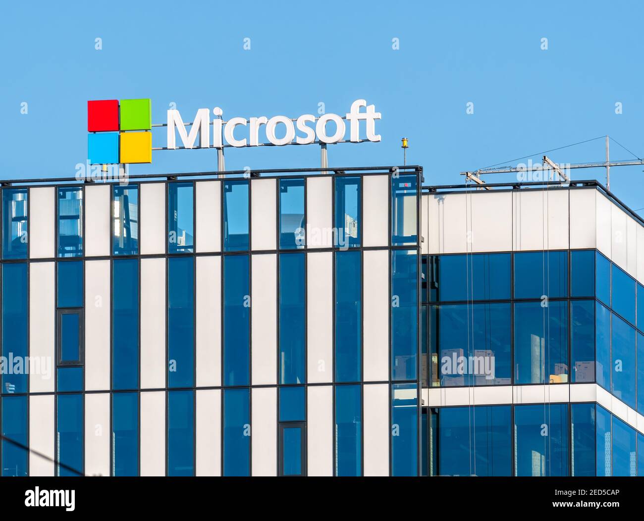 Bucharest, Romania - 01.01.2021: New Microsoft campus office building