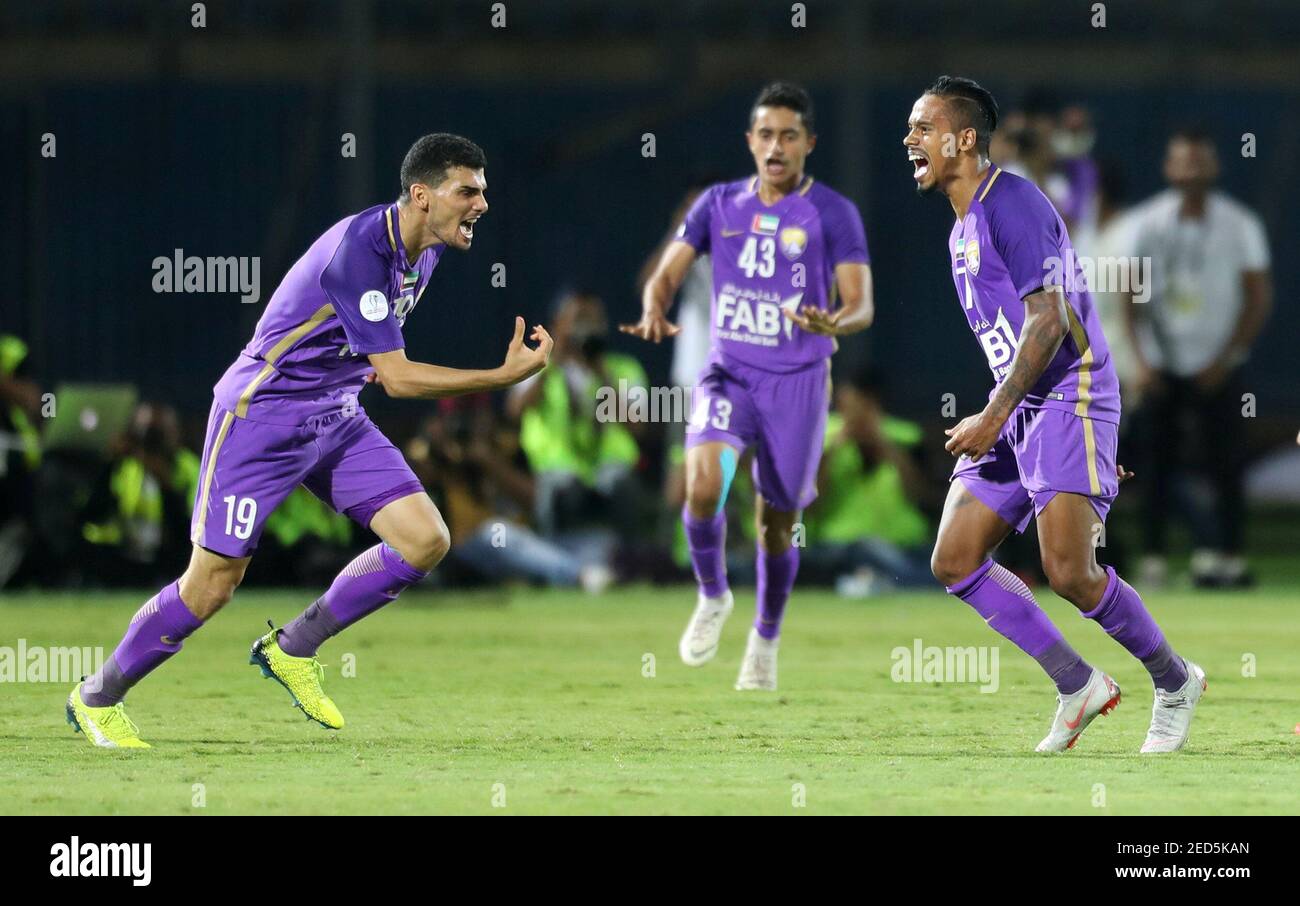 Soccer Football United Arab Emirates Super Cup Al Ain Fc Vs Al Wahda Fc Air Defense Stadium Cairo Egypt August 25 18 Al Ain S Caio Celebrates After A Goal