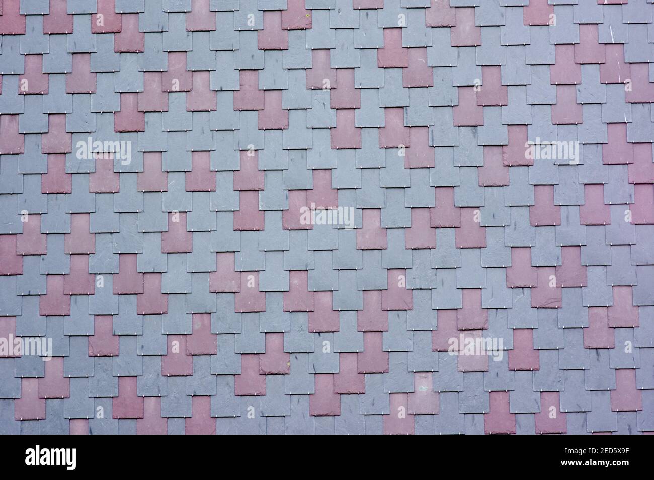 Modern red and grey brick wall background Stock Photo