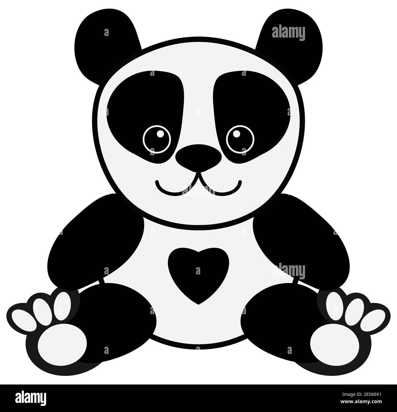 Simple black white bear cartoon hi-res stock photography and images - Alamy