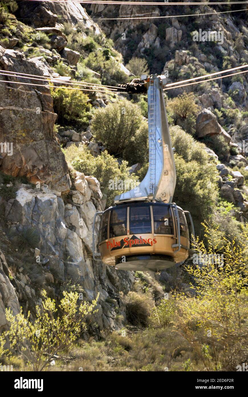 Palm Springs, California February 2017 Cable car descending Mount