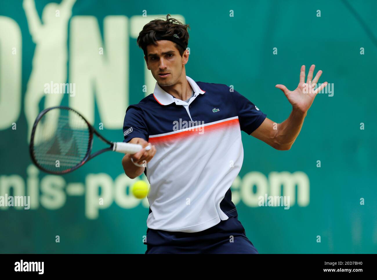 Tennis - ATP 500 - Halle Open - Gerry Weber Stadion, Halle, Germany - June  22, 2019 France's Pierre-Hugues Herbert in action during his semi final  match against Switzerland's Roger Federer REUTERS/Leon Kuegeler Stock Photo  - Alamy