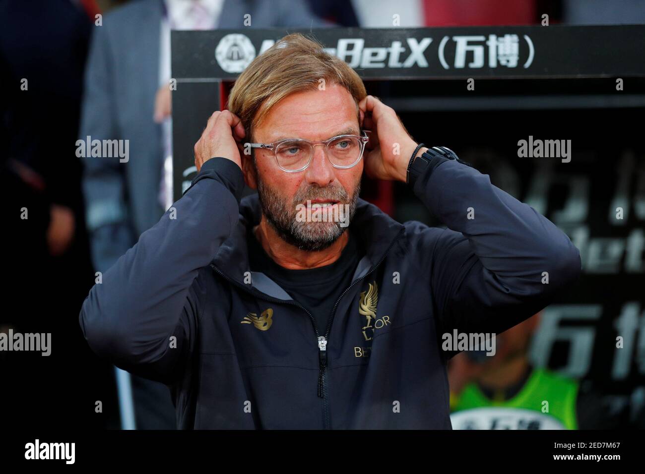 Soccer Football - Premier League - Crystal Palace v Liverpool - Selhurst Park, London, Britain - August 20, 2018  Liverpool manager Juergen Klopp before the match         REUTERS/Eddie Keogh  EDITORIAL USE ONLY. No use with unauthorized audio, video, data, fixture lists, club/league logos or 'live' services. Online in-match use limited to 75 images, no video emulation. No use in betting, games or single club/league/player publications.  Please contact your account representative for further details. Stock Photo