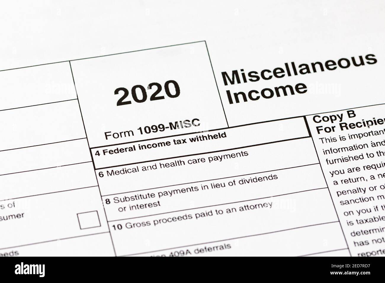 1099 Tax Form High Resolution Stock Photography And Images Alamy