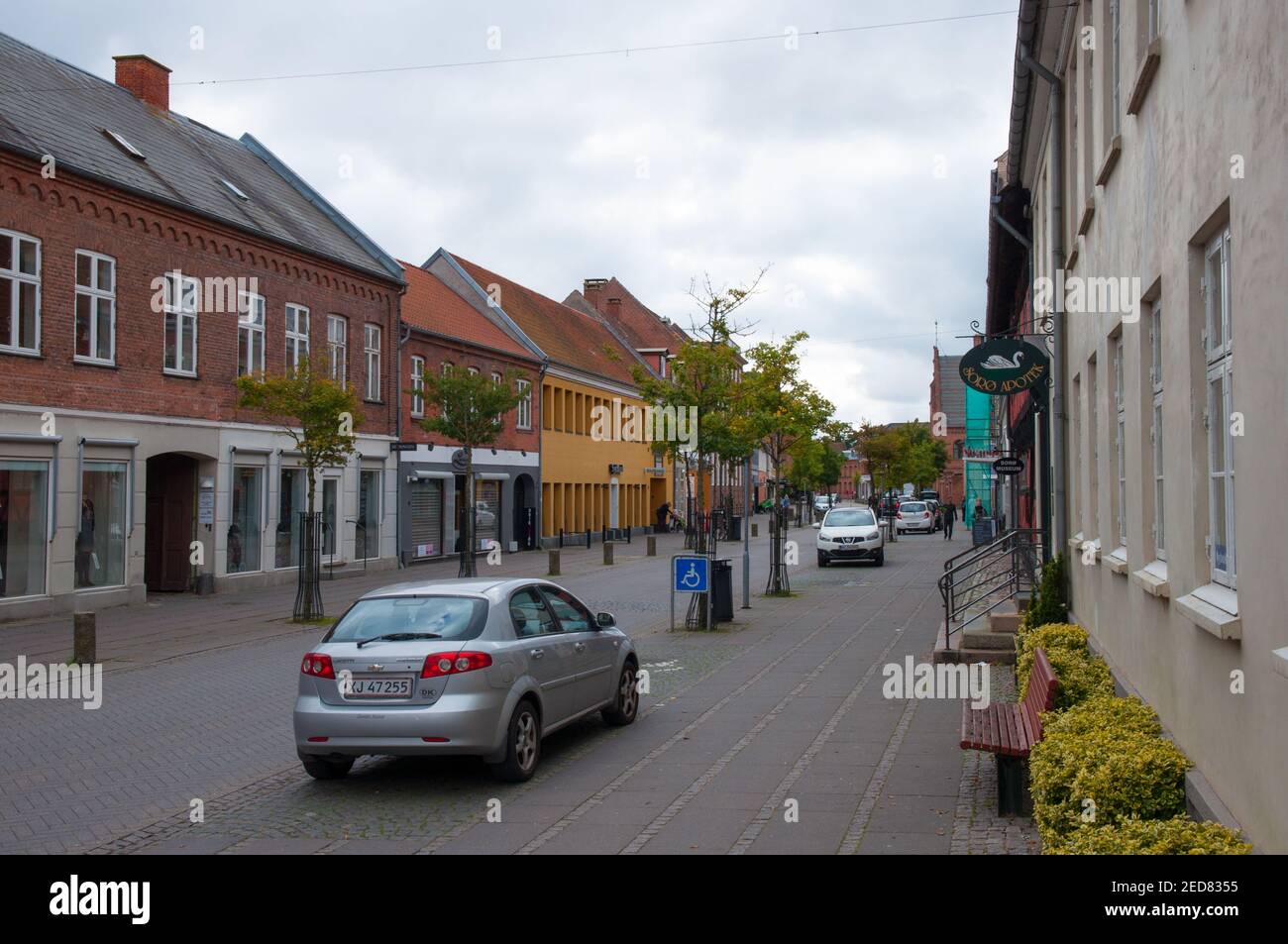 Soro Denmark - September 16. 2017: Main street in town of Soroe in ...