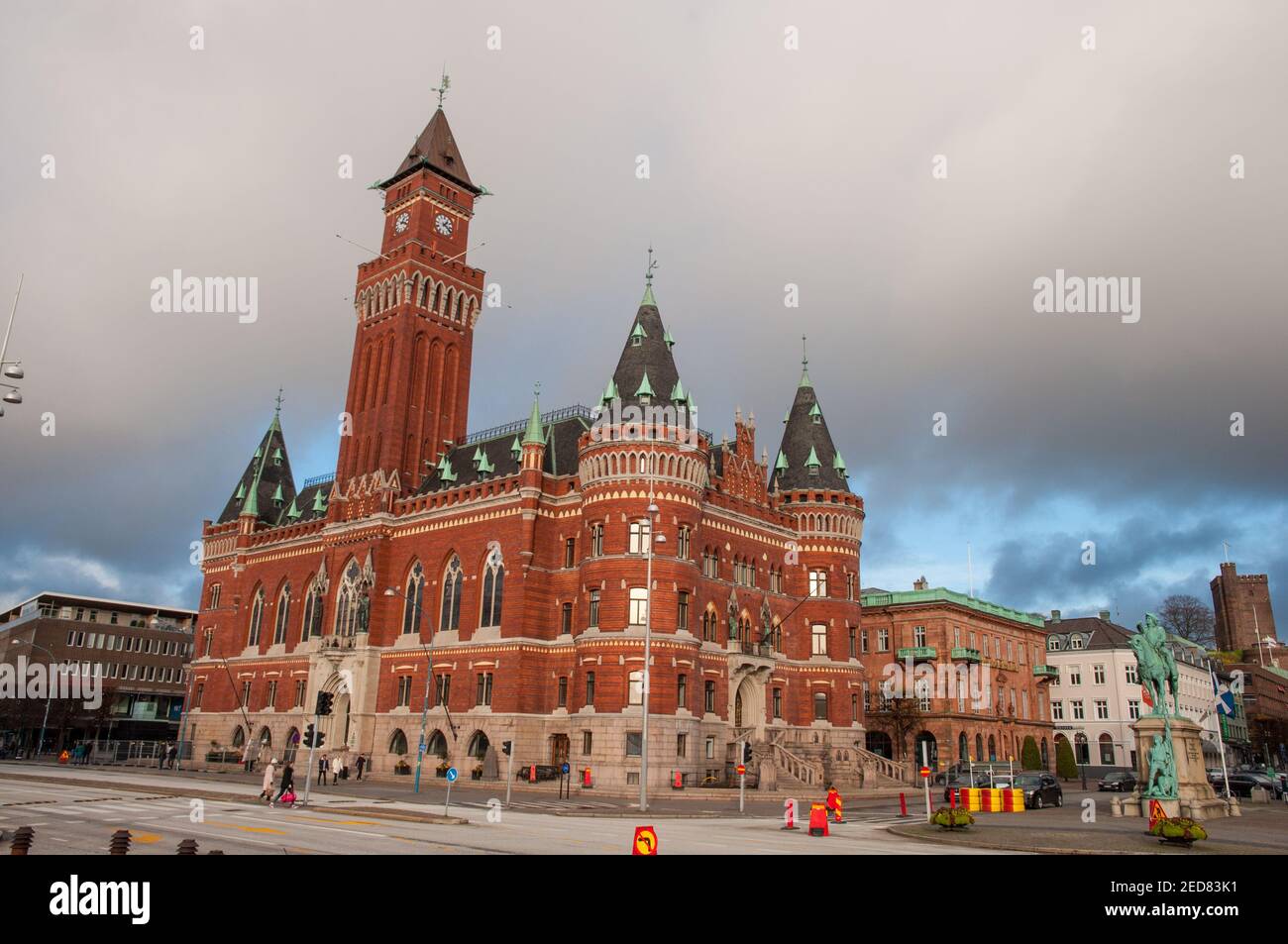 Helsingborg Sweden - November 12. 2017: Helsingborg city hall Stock Photo