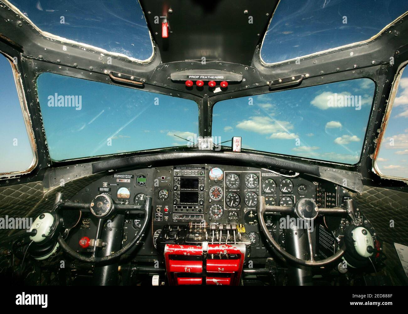 B17 Cockpit Stock Photo