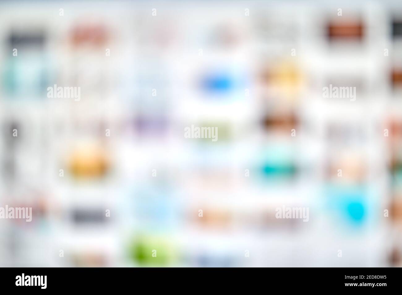 detail of a blurred view of a file viewer with thumbnail images Stock Photo