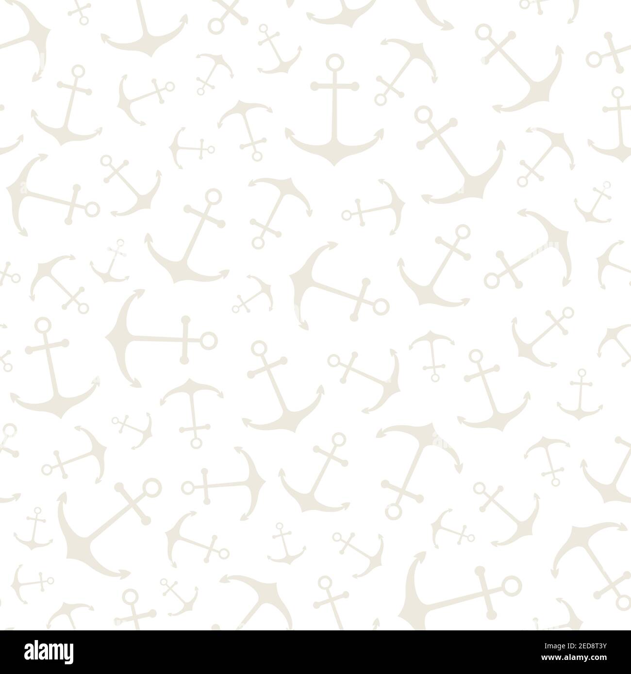 Nautical seamless pattern with ship wheels and anchors Stock Vector ...
