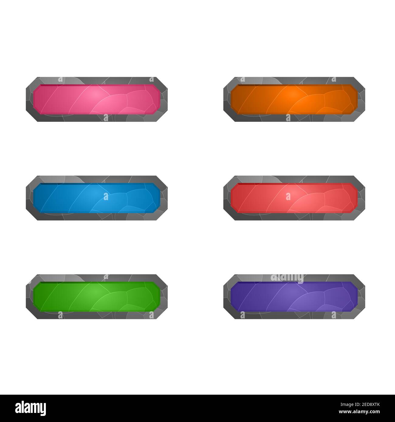 Gaming elements isolated on white background. Design for computer game