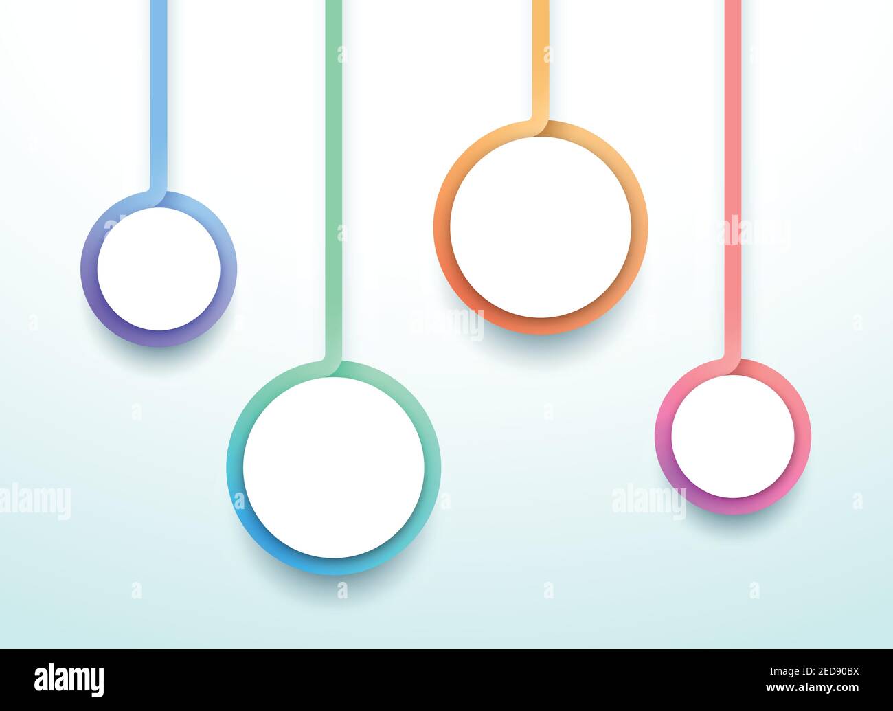 Abstract Vector 3d Colorful 4 Step Circles Infographic Stock Vector