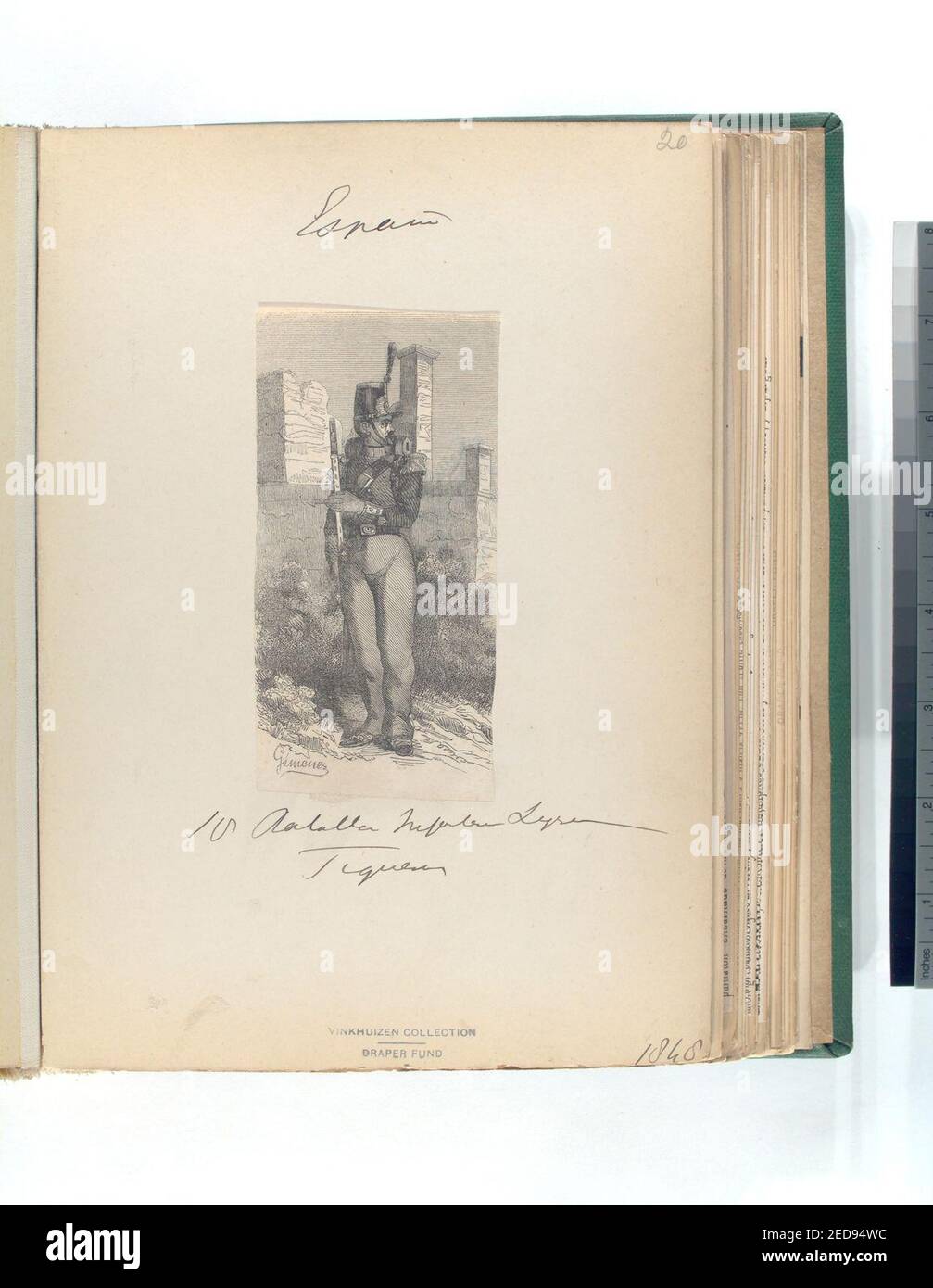 16 Batallon (de) Infanteria Ligera . Piquero (-) 1848 Stock Photo