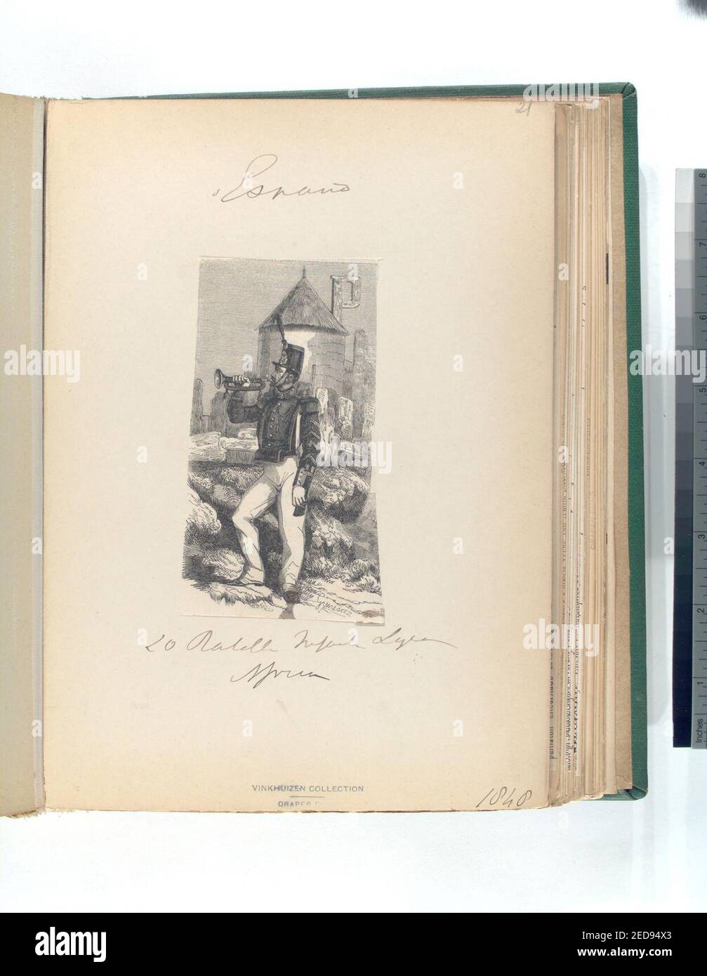 20 Batallon (de) Infanteria Ligera . (Trompeta -) 1848 Stock Photo