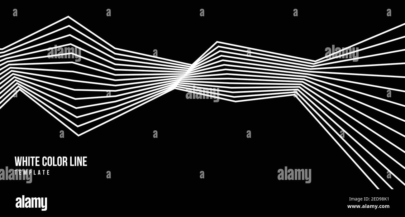 Abstract line tech pattern of white style artwork template. Design of line decorative artwork background. illustration vector Stock Vector