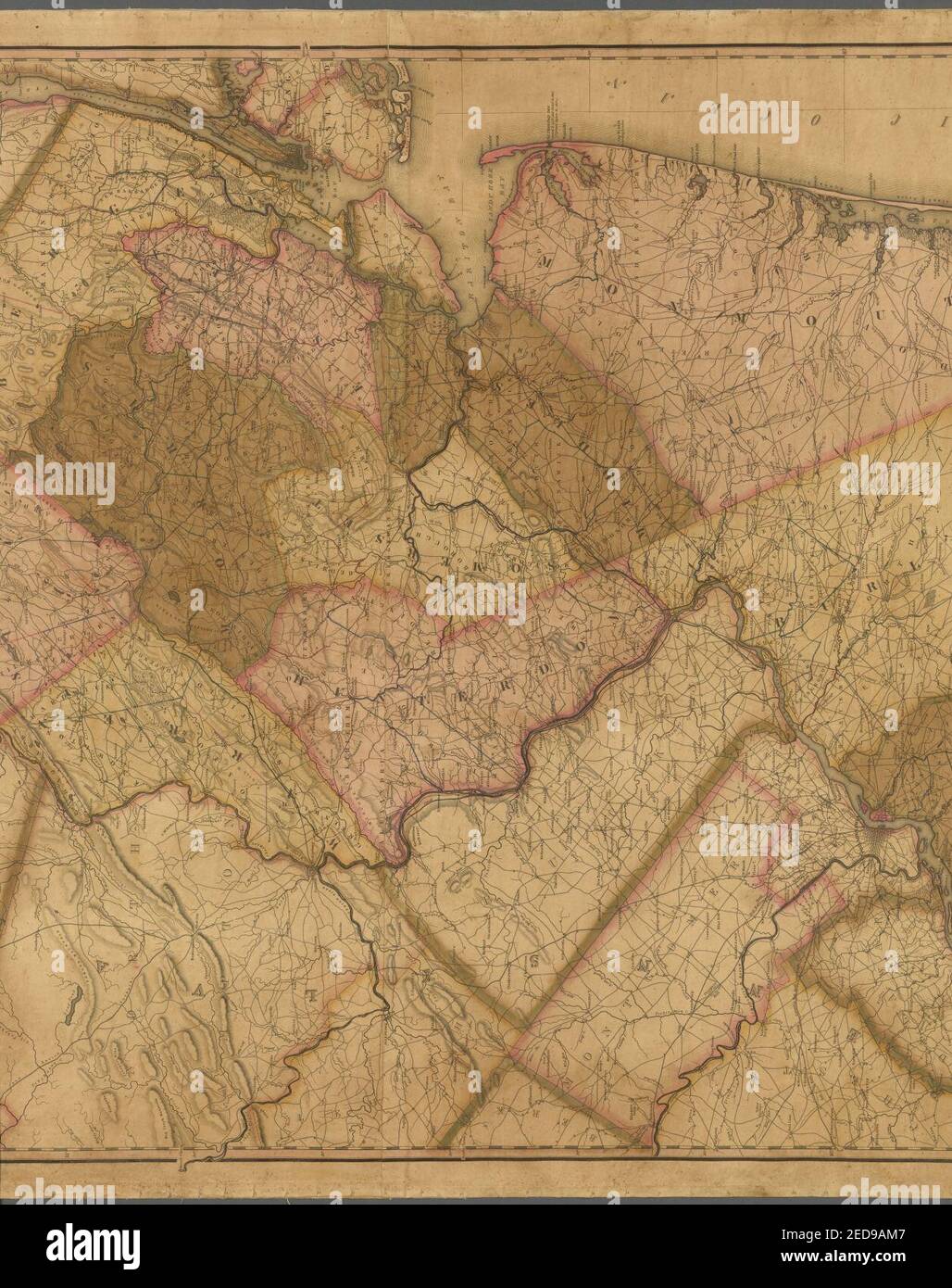 A map of the state of New Jersey with part of the adjoining states ...