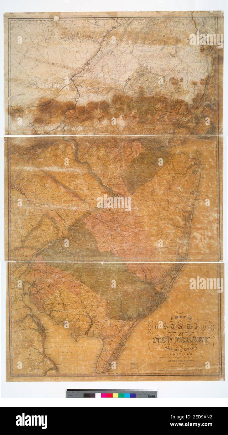 A map of the state of New Jersey - with part of the adjoining states ...