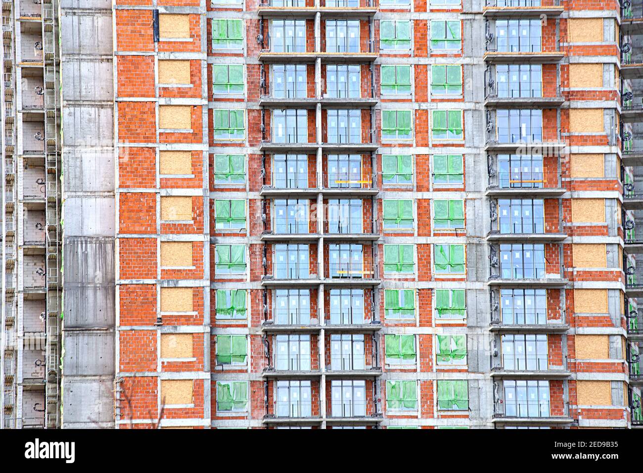 Facade of a new modern building Stock Photo