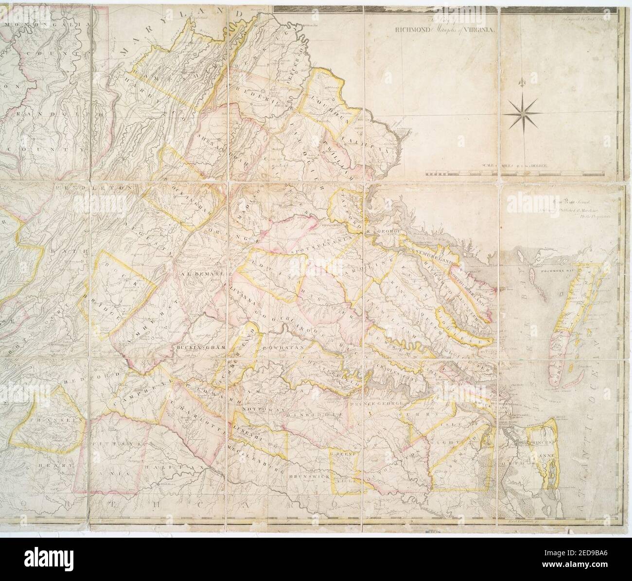 A Map Of Virginia - Formed From Actual Surveys, And The Latest As Well 