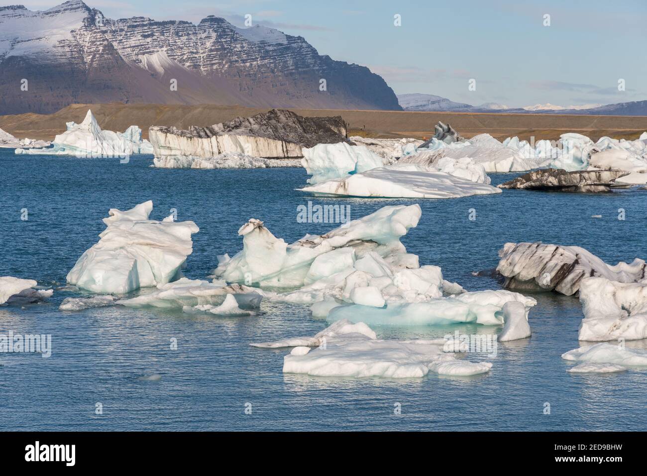 Icebergs on Jokulsarlon Glacier lagoon in Iceland Stock Photo