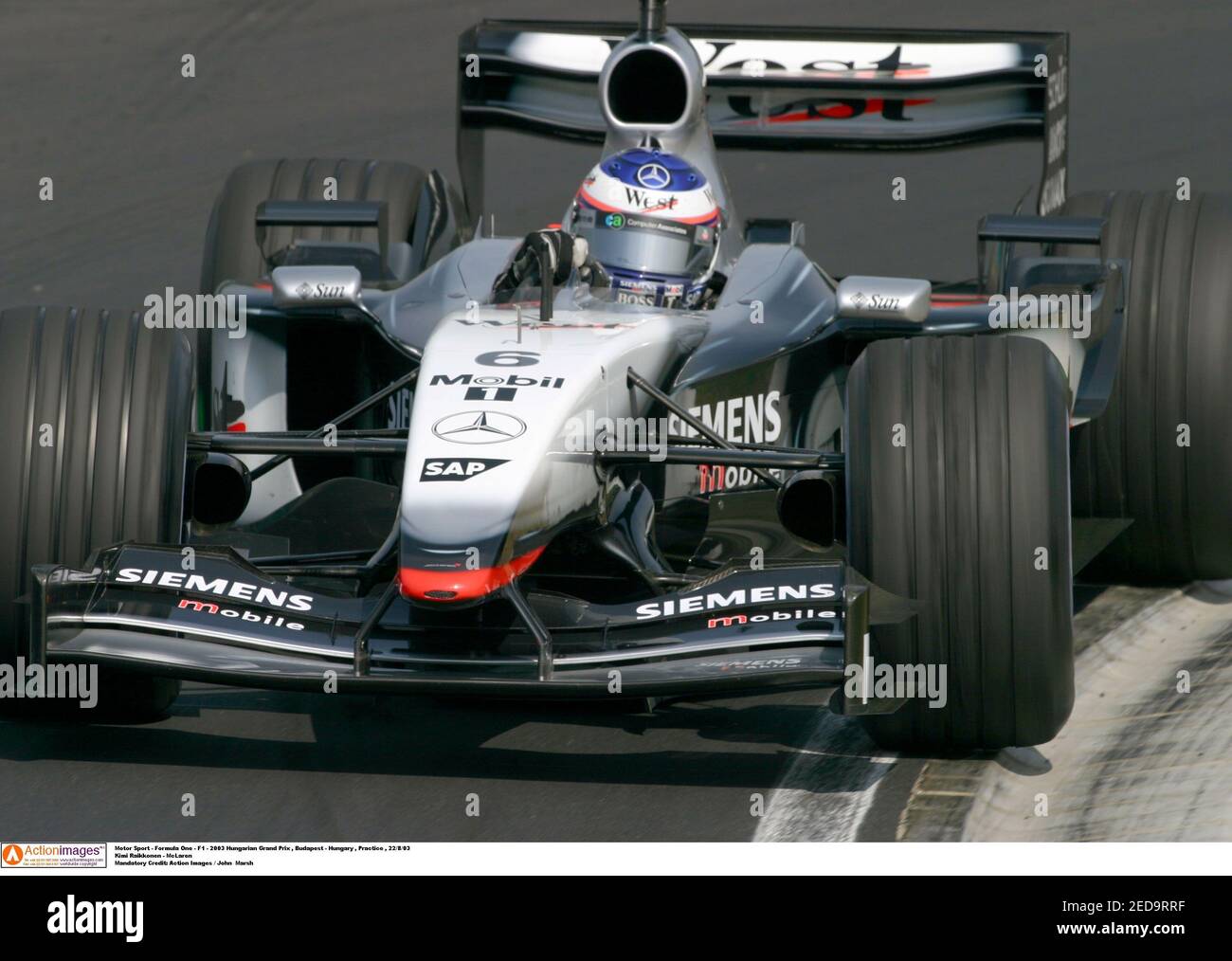 Motor Sport Formula One F1 03 Hungarian Grand Prix Budapest Hungary Practice 22 8 03 Kimi Raikkonen Mclaren Mandatory Credit Action Images John Marsh Stock Photo Alamy Motor Sport Formula One F1 03 Hungarian Grand Prix Budapest Hungary Practice 22 8 03 Kimi Raikkonen Mclaren Mandatory Credit Action Images John Marsh Stock Photo Alamy
