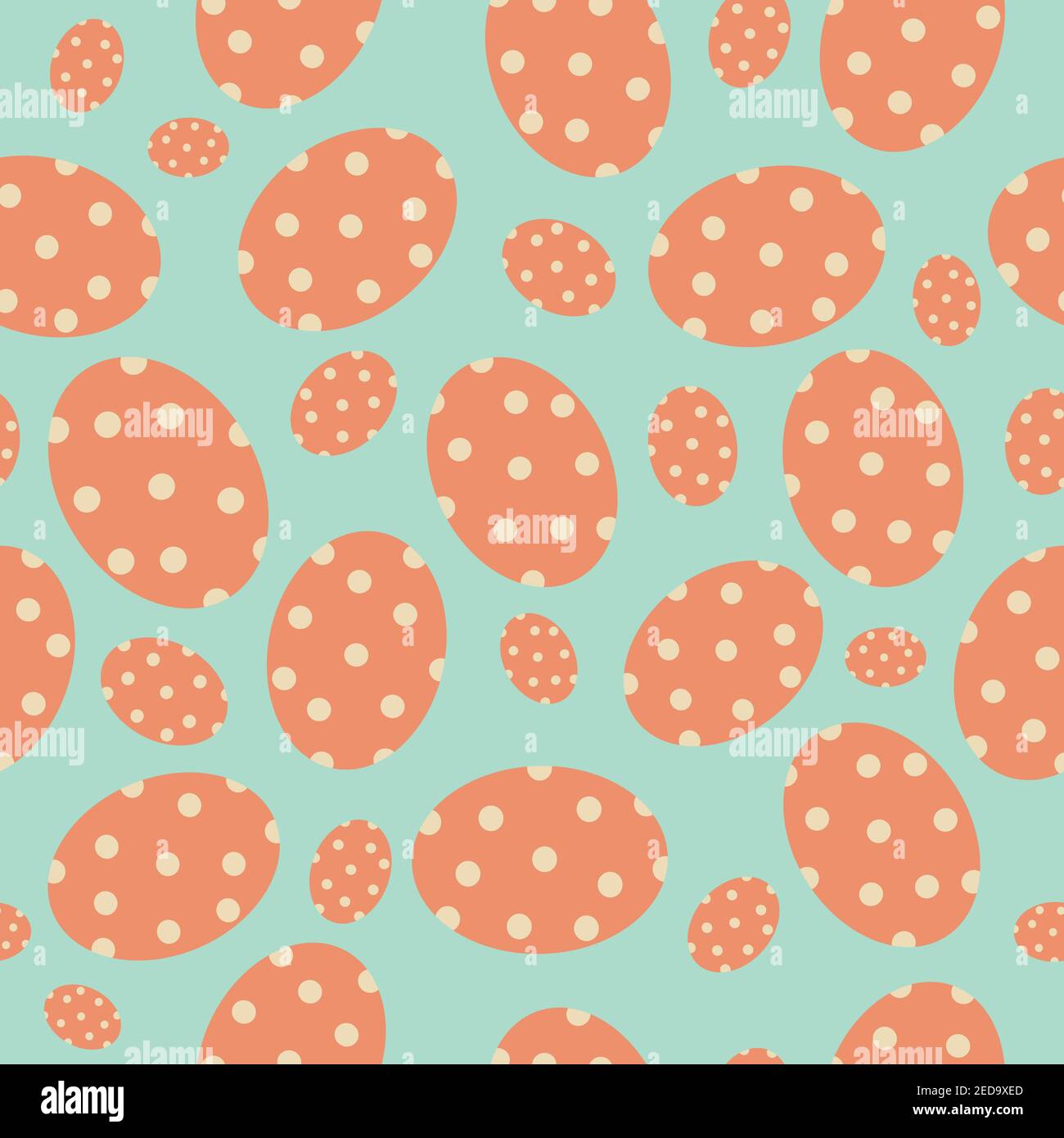 Cute cartoon seamless pattern easter eggs.Vector illustration. Stock Vector