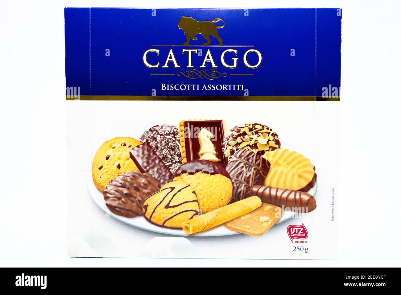 Catago assorted chocolate Cookies sold by LIDL Supermarket chain Stock Photo