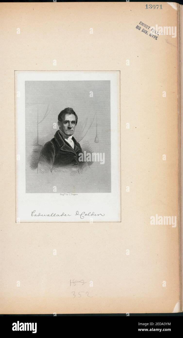 Cadwallader D. Colden Stock Photo Alamy