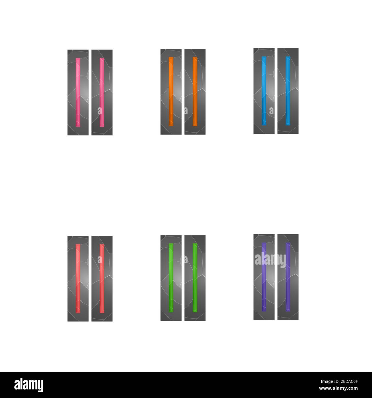 Gaming elements isolated on white background. Design for computer game ...