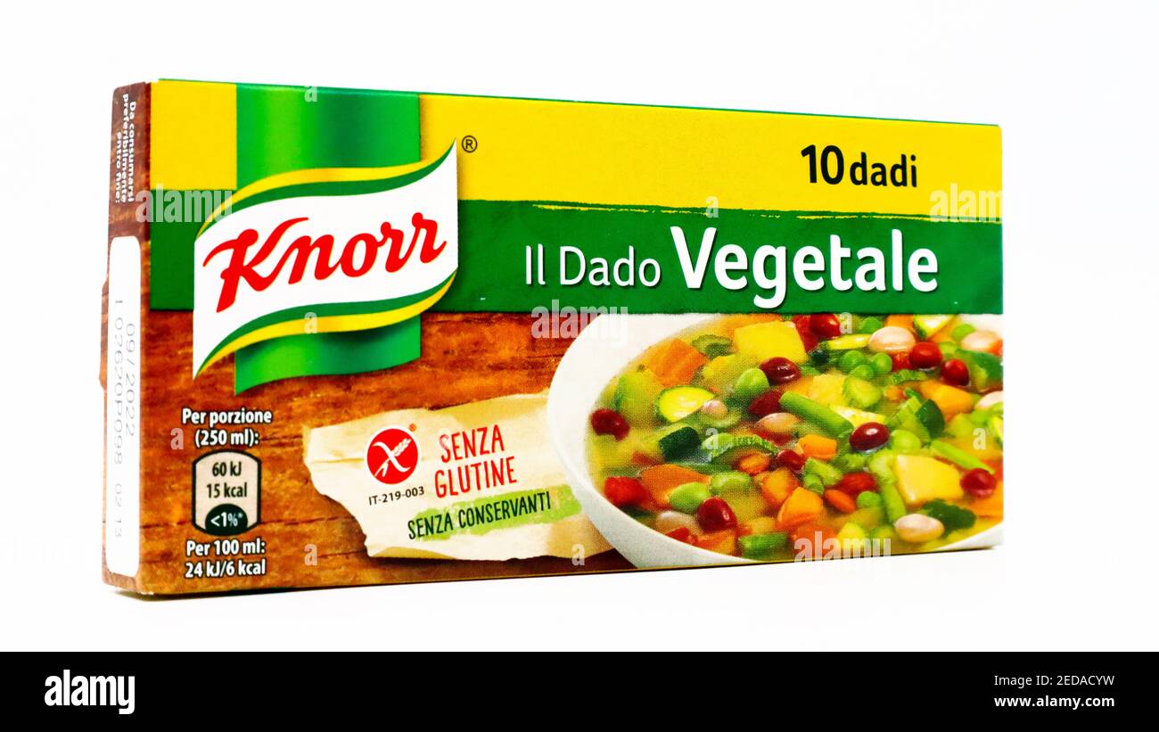 KNORR Vegetable Stock Cube. Knorr is a brand of Unilever Stock Photo