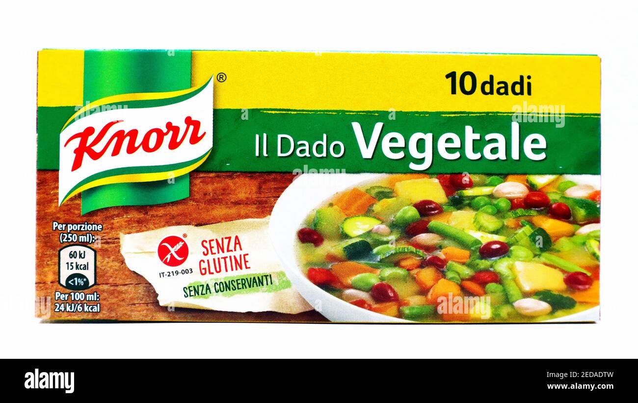 KNORR Vegetable Stock Cube. Knorr is a brand of Unilever Stock Photo