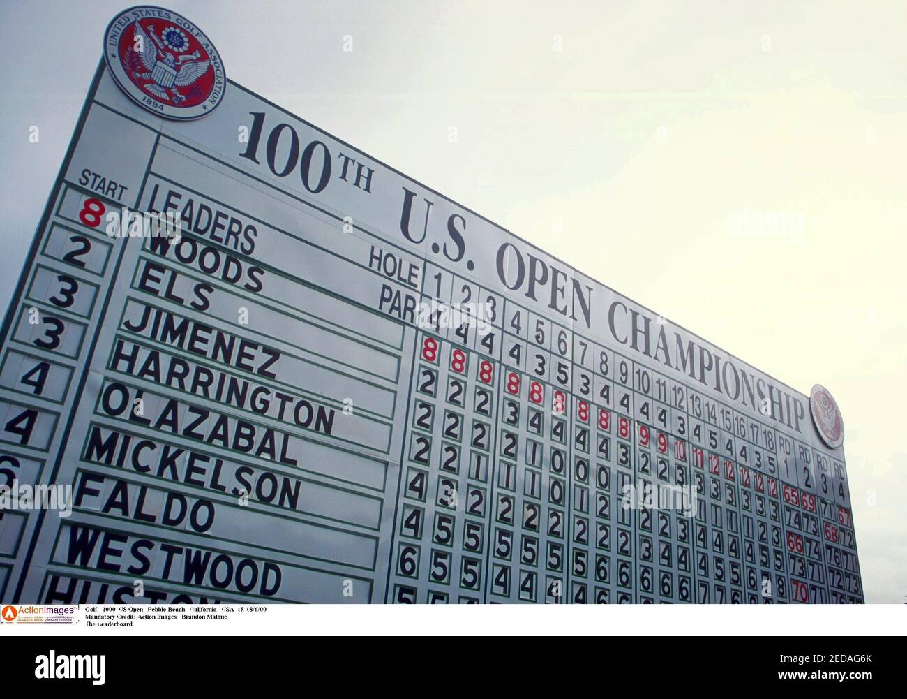 Golf - 2000 US Open , Pebble Beach , California , USA ,15-18/6/00 Mandatory  Credit: Action Images / Brandon Malone The Leaderboard Stock Photo - Alamy