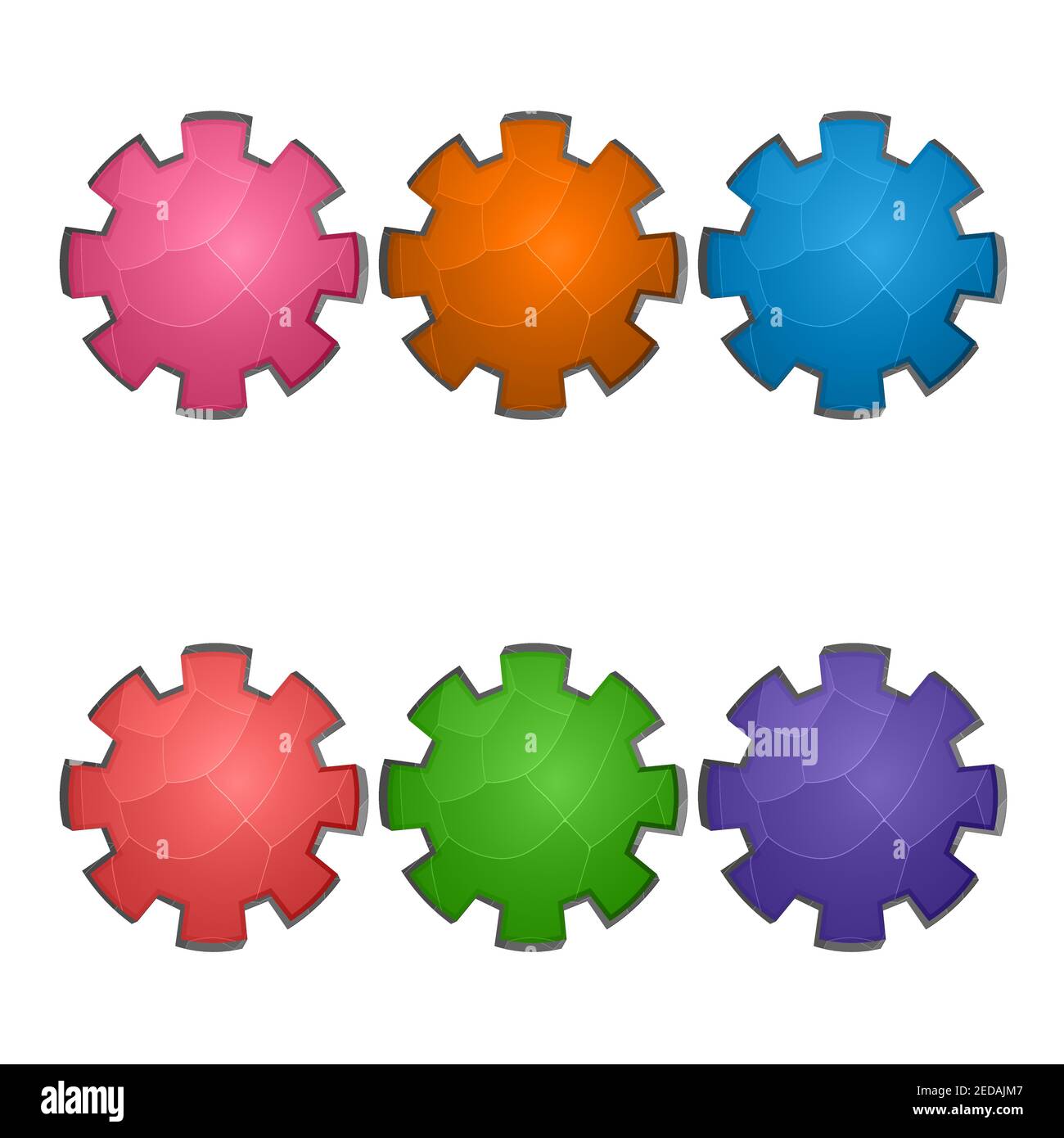 Gaming elements isolated on white background. Design for computer game ...