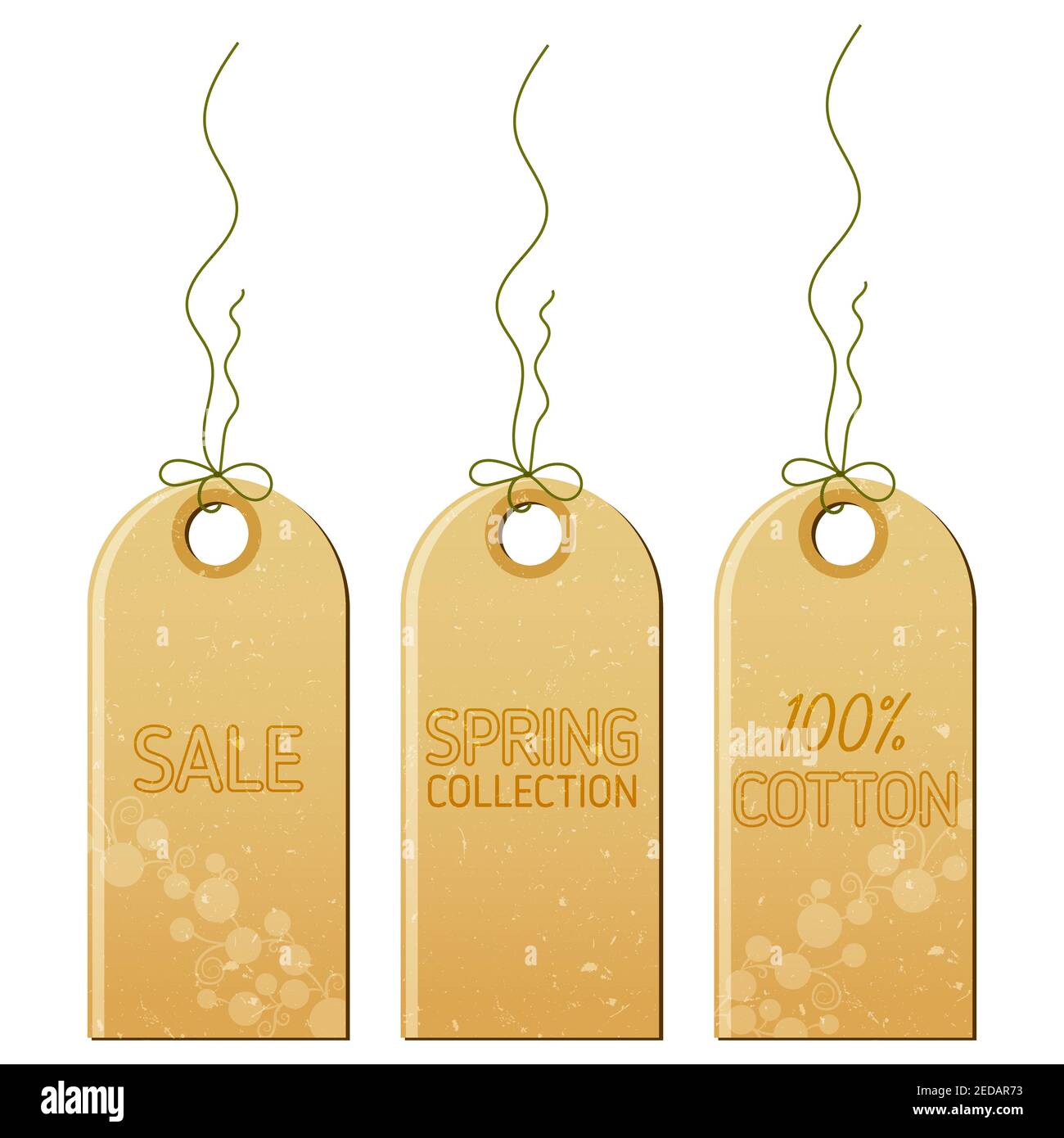 Clothes tag spring for decoration design in vintage style. Vector ...