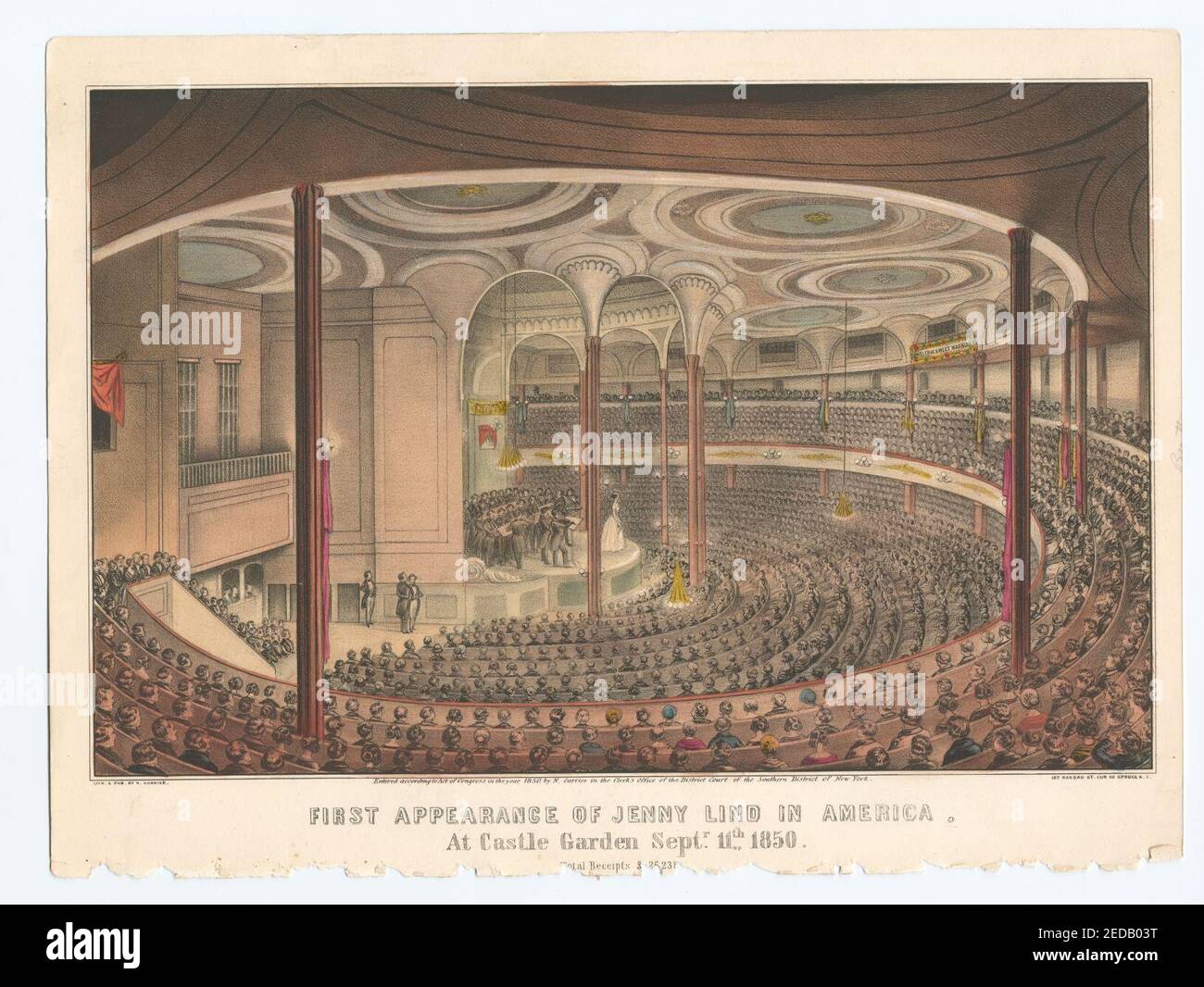 First Appearance of Jenny Lind in America Stock Photo Alamy