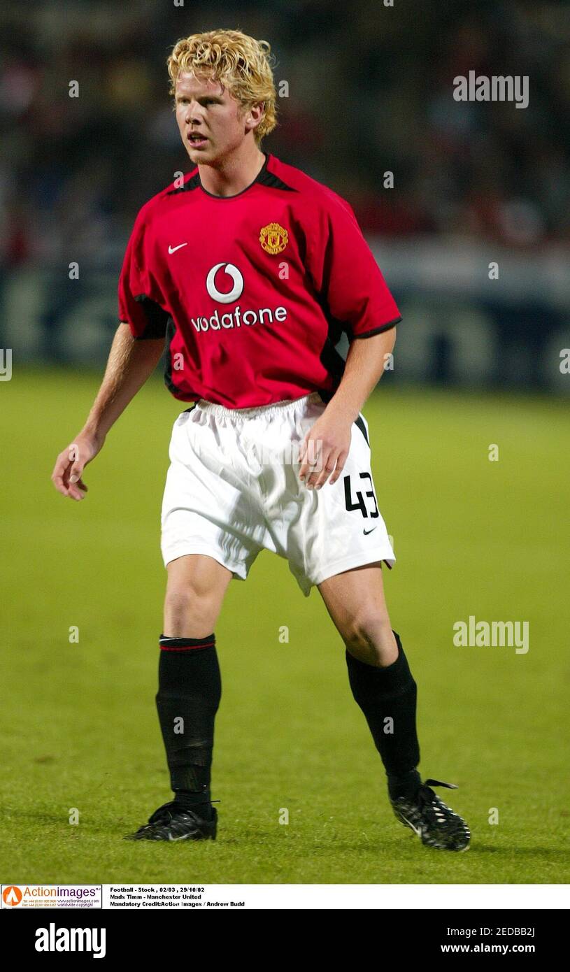 Football - Stock , 02/03 , 29/10/02 Mads Timm - Manchester Mandatory Credit:Action Images / Andrew Budd Stock Photo - Alamy
