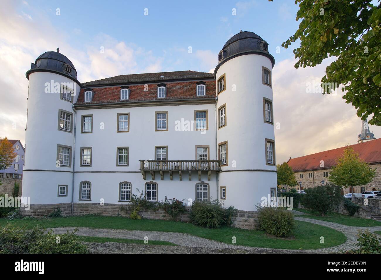 Schloss Pfedelbach im Herbst 2020 Stock Photo