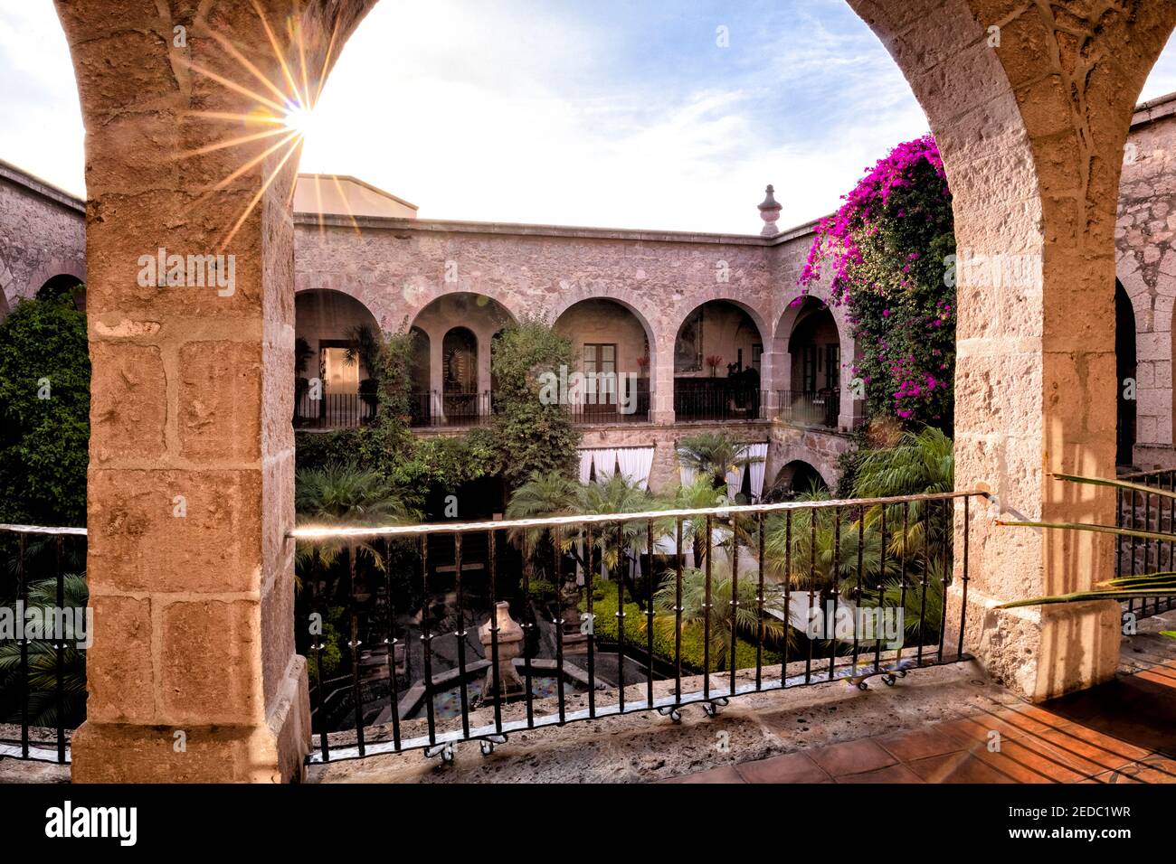The colonial Hotel Soledad in the historic downtown of Morelia, Michoacan, Mexico. Stock Photo
