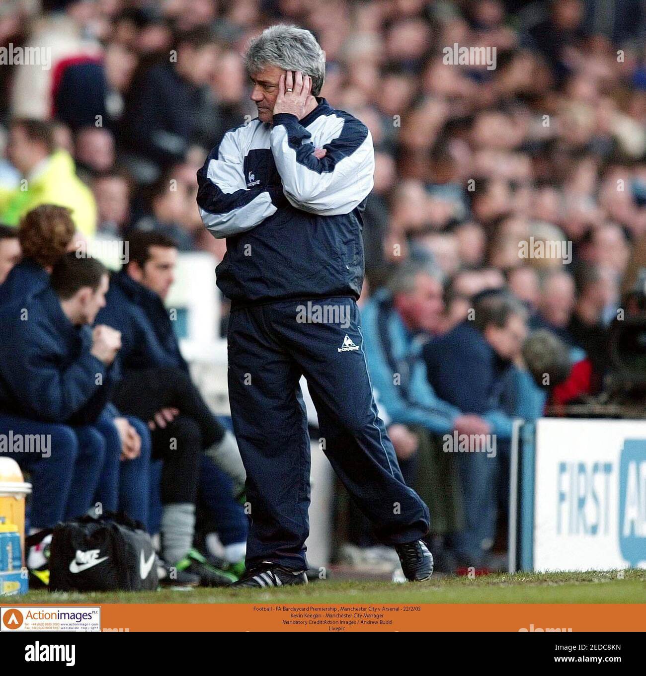 Football - FA Barclaycard Premiership , Manchester City v Arsenal - 22/2/03  Kevin Keegan - Manchester City Manager  Mandatory Credit:Action Images / Andrew Budd  Livepic Stock Photo