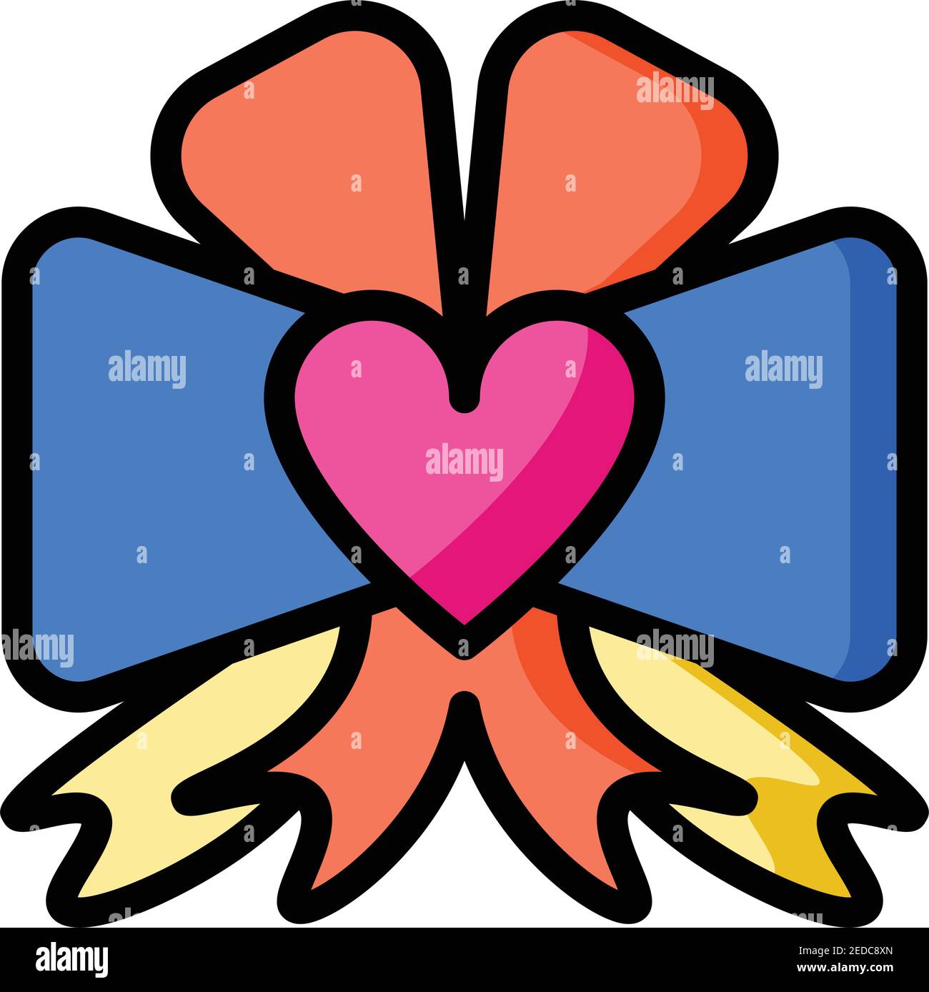 Bow, party, happy, dating, gift icon. Stock Vector