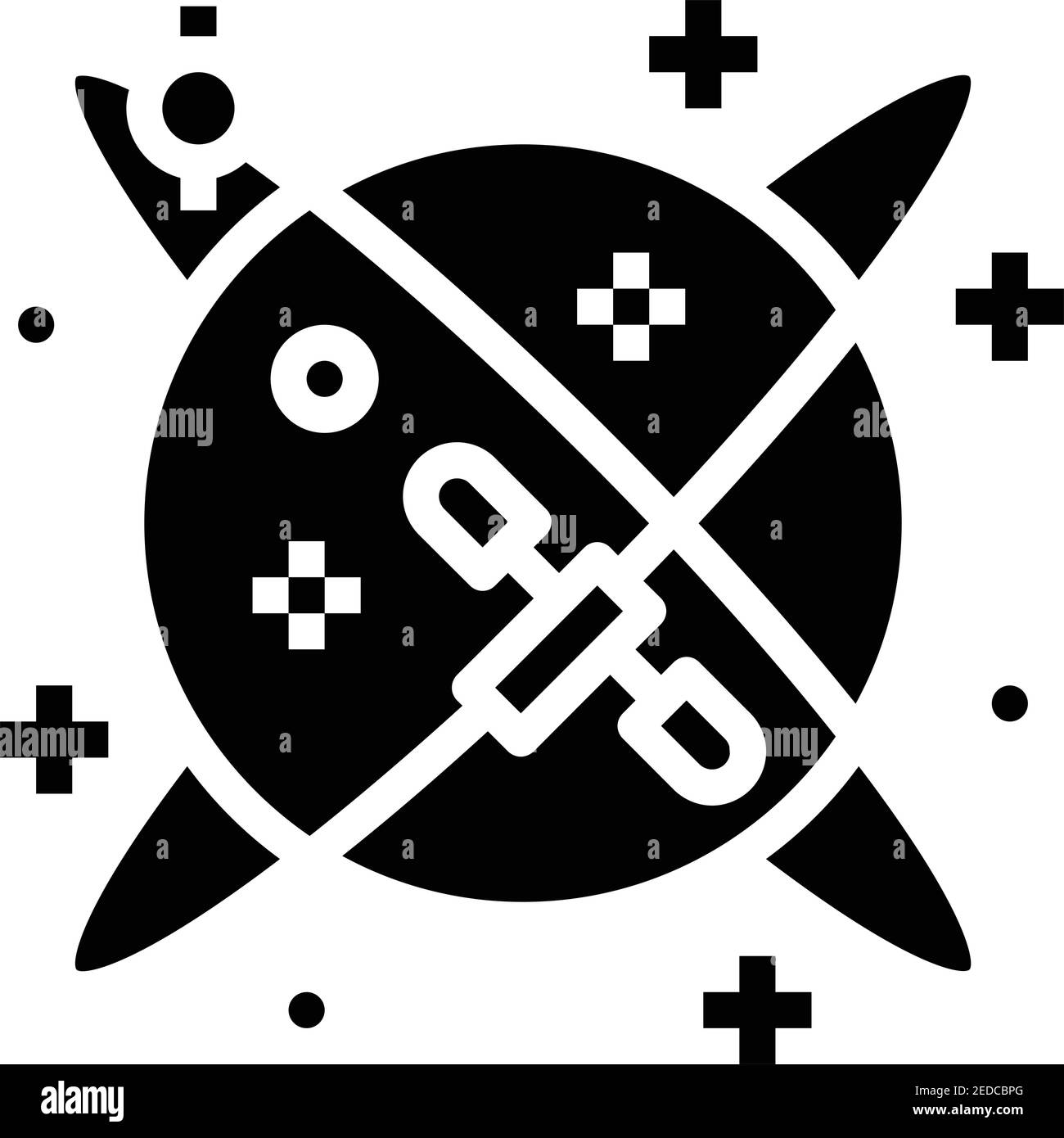 satellite-orbits-around-planet-spin Stock Vector