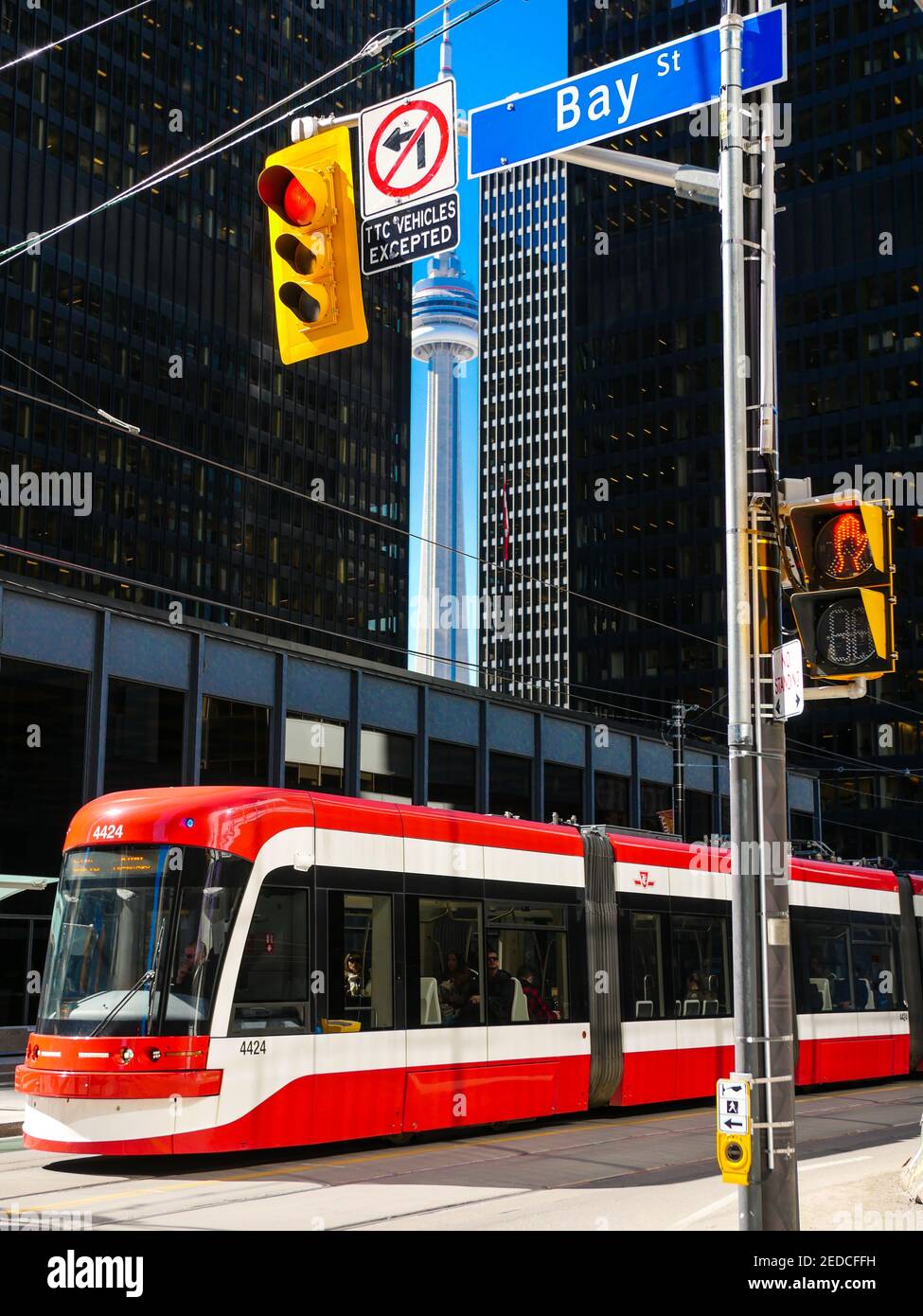Downtown Toronto King Street West and Bay Streetcar Stock Photo Alamy